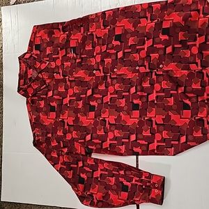 Red Fubu button-up long sleeve. Size 3xl